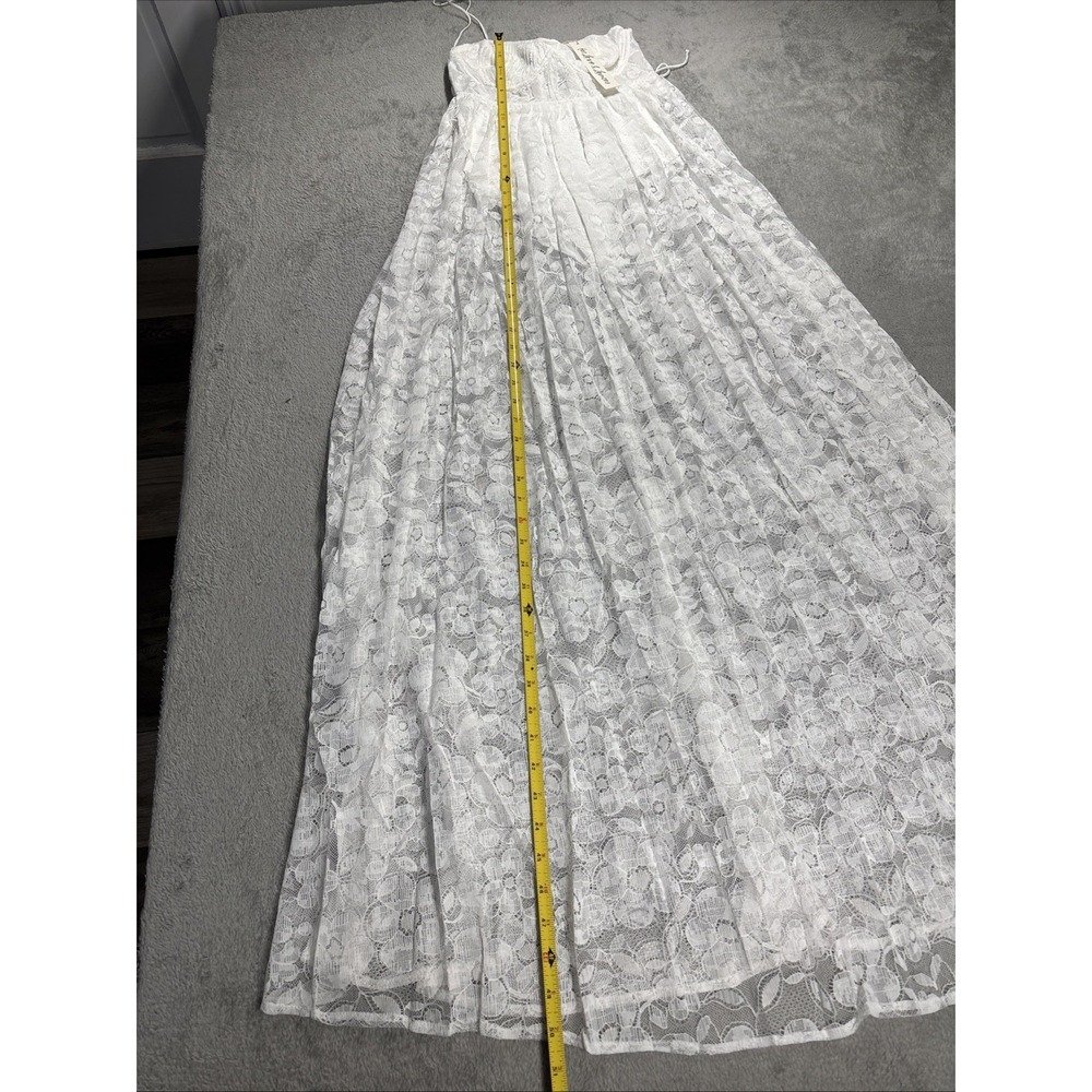 NWT For Love and Lemons Lorena Maxi Dress White Lace Size XS - Picture 8 of 14